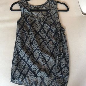 Blue and grey Vera Wang silk tank